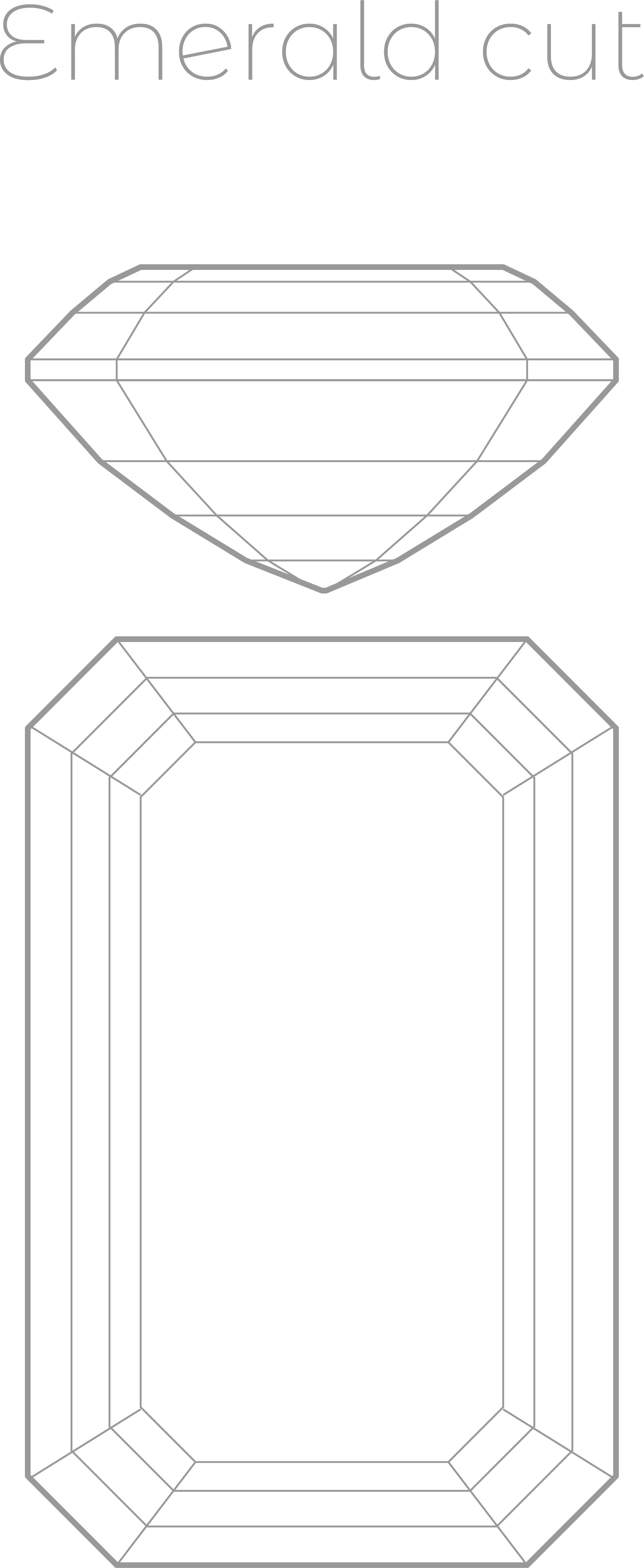 Emerald cut diamond