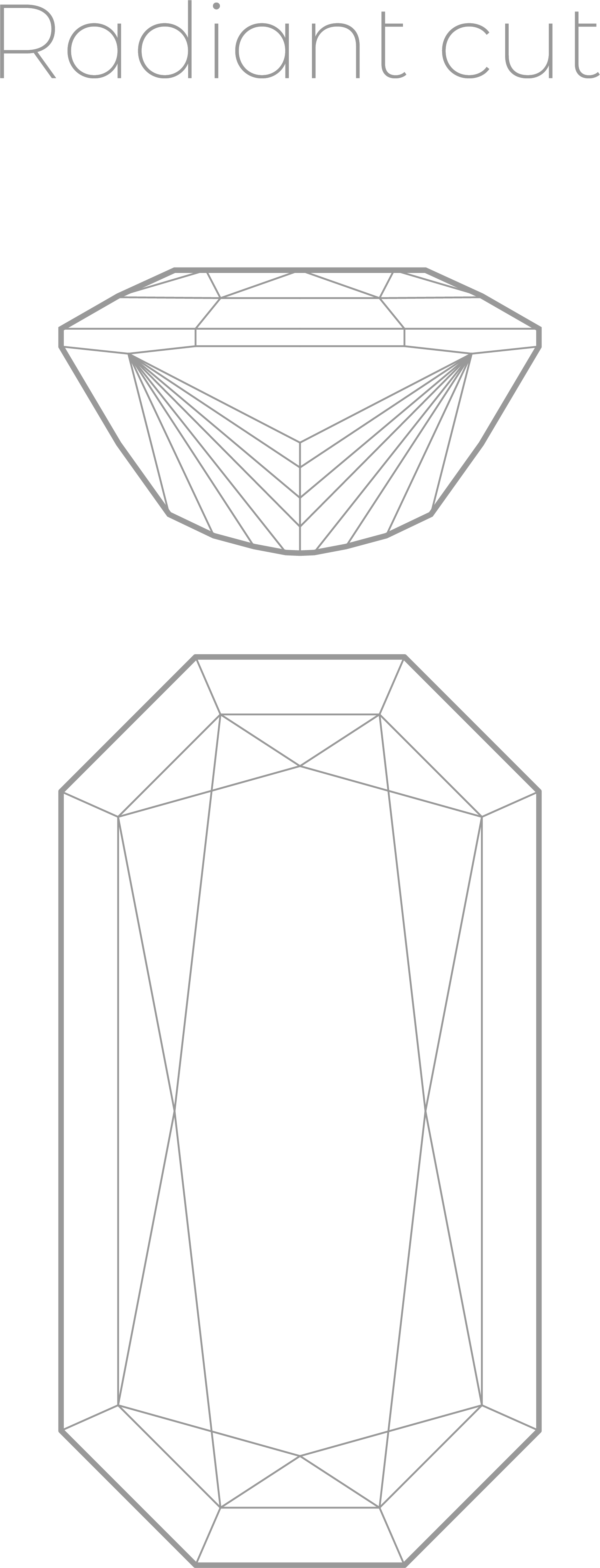 Radiant cut diamond